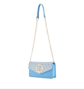 Iman Global Chic Convertible Logo Belt Crossbody Bag NWT